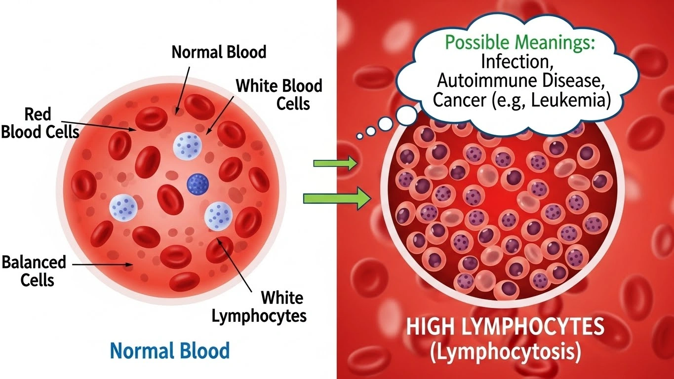 Real-Life Examples of “High Lymphocytes” in Texts