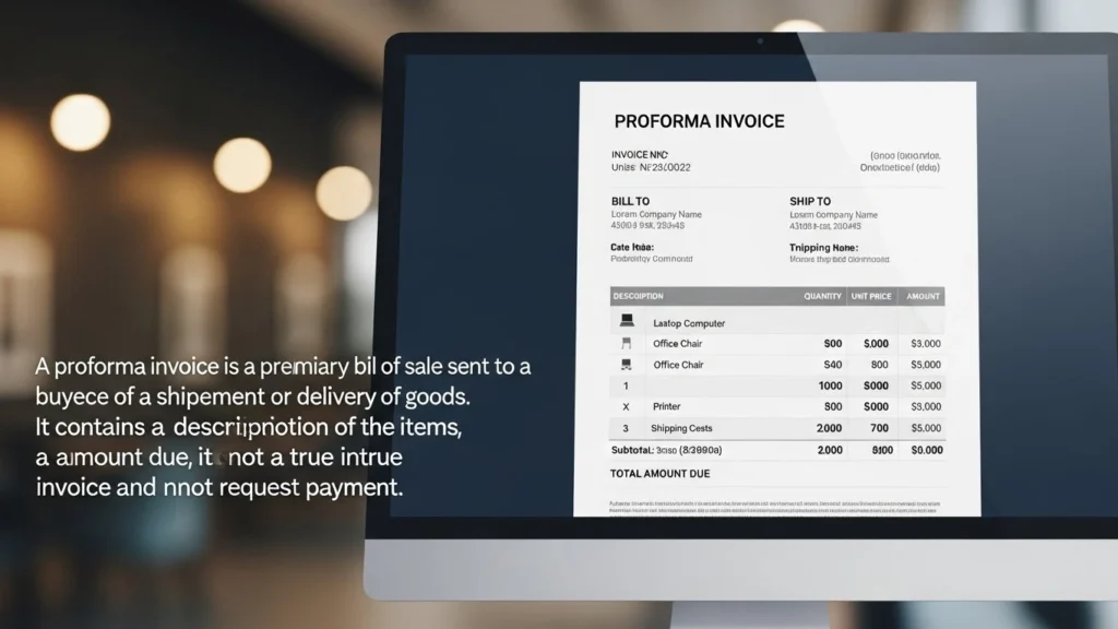 proforma invoice meaning
