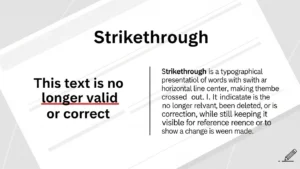 strikethrough meaning