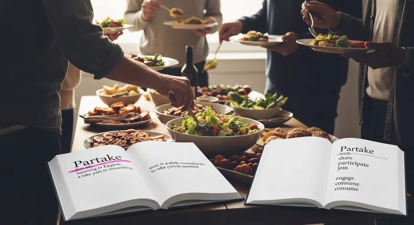 Partake Meaning in English