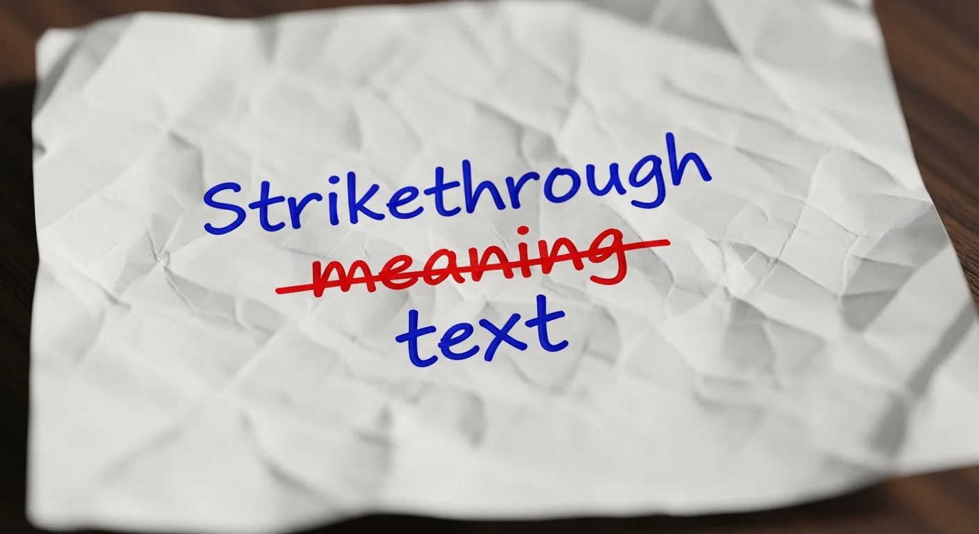 Strikethrough Verb
