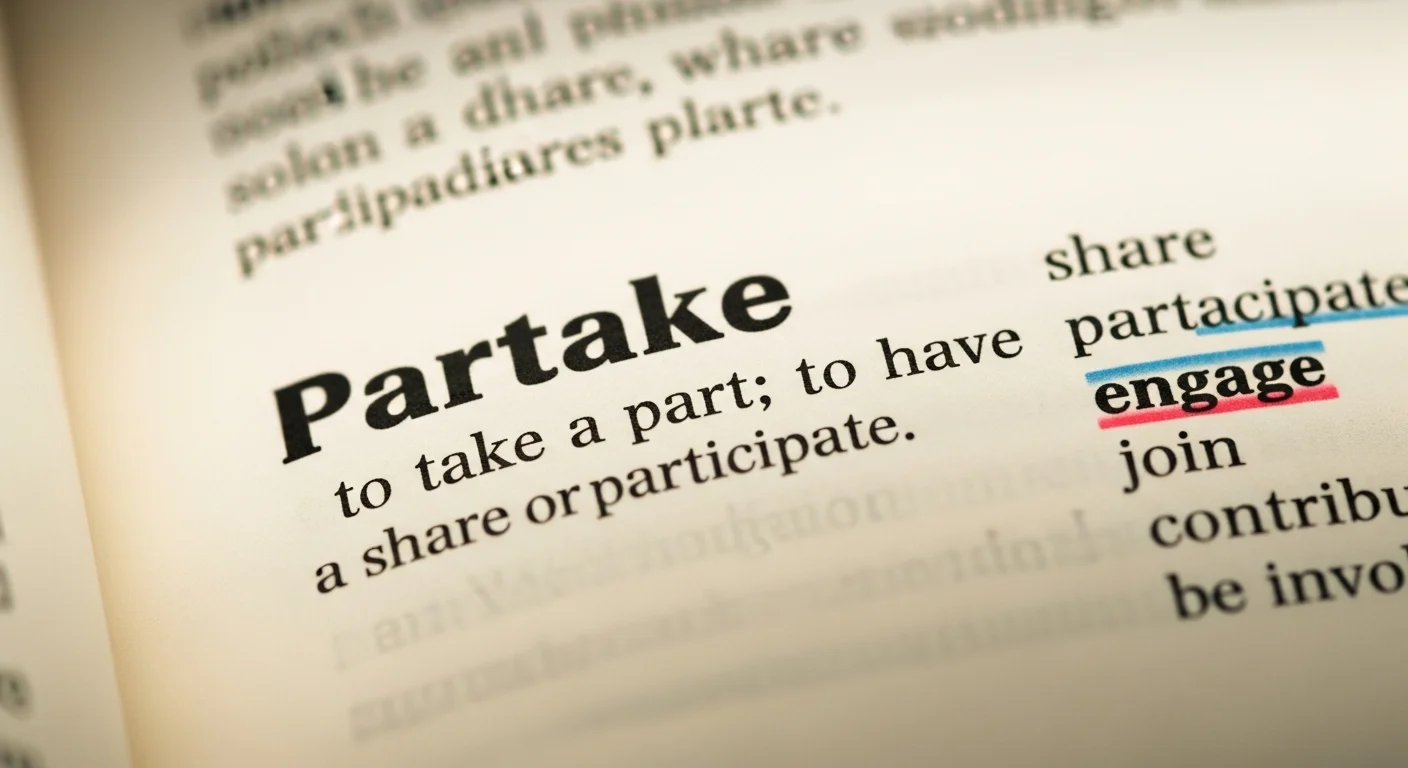 What Does “Partake Meaning” Mean in Chat or Text